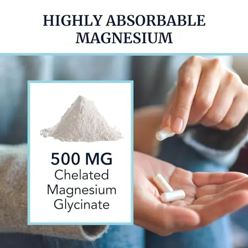 Magnesium Glycinate 500mg | Chelated Bisglycinate Complex for Muscle Relaxation Nobi Nutrition Au supplements