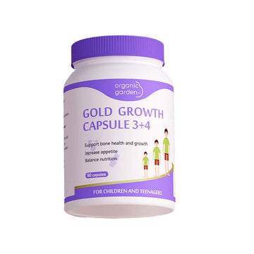 Organic Garden Natural Height Support Supplement for Teens & Young Adults - Bone Health & Growth Aid with L-Lysine, Red Algae Calcium, 19 Nutrients - 90 Capsules Organic Garden Au supplements
