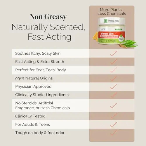 Tea Tree Oil Balm , Extra Strength, Pair Well with Jock Itch Cream, Spray, Athletes Foot Puriya Au supplements