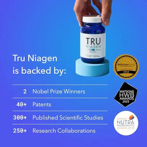 TRU NIAGEN - Patented Nicotinamide Riboside NAD+ Supplement. NR Supports TRU NIAGEN Au supplements
