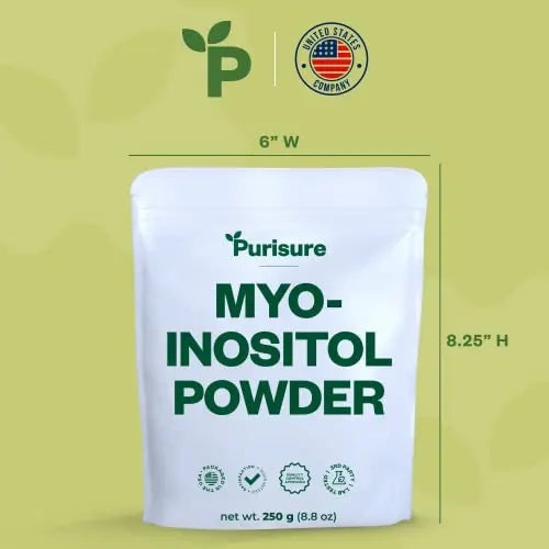 Purisure Myo-Inositol Powder, 250g, Fertility, Hormonal Balance and Ovarian Support Purisure Au supplements
