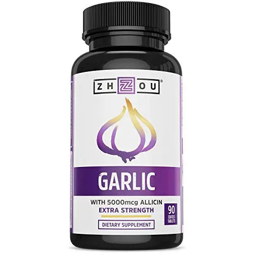Zhou Nutrition Garlic Supplement With Allicin, Extra Strength 5000mcg Allicin Per Serving Zhou Nutrition Au supplements