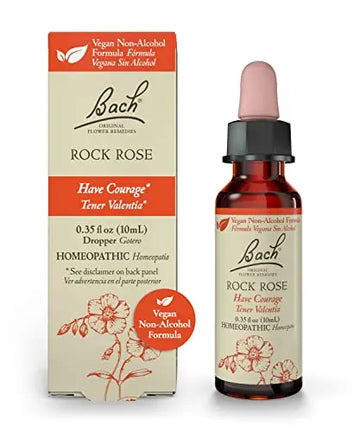 Bach Original Flower Remedies, Rock Rose for Courage (Non-Alcohol Formula), Natural Homeopathic Bach Au supplements