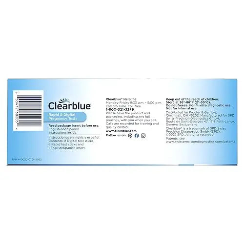 Clearblue Pregnancy Test Combo Pack, 10ct - Digital with Smart Countdown & Rapid Clearblue Au supplements