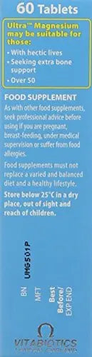 Vitabiotics Ultra Magnesium Tablets, Pack of 60 Vitabiotics Ultra Au supplements