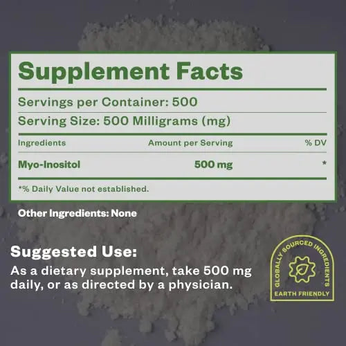 Purisure Myo-Inositol Powder, 250g, Fertility, Hormonal Balance and Ovarian Support Purisure Au supplements
