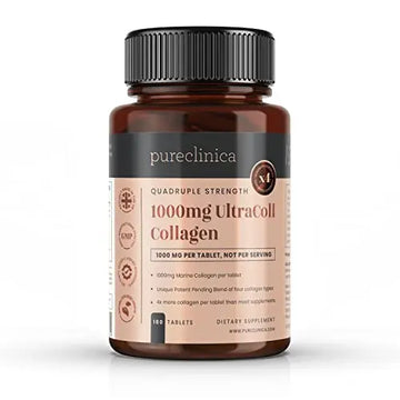 UltraColl Marine Collagen 1000mg x 180 tablets (6 months supply). The only patented anti-aging collagen types I, II, III, and VII. Pureclinica Au supplements