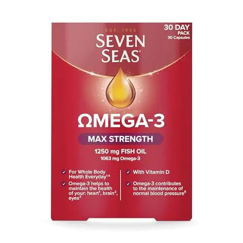 Seven Seas Omega-3 Fish Oil, Max Strength, Omega 3 + Vitamin D For Whole Body Health Seven Seas Au supplements