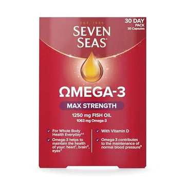 Seven Seas Omega-3 Fish Oil, Max Strength, Omega 3 + Vitamin D For Whole Body Health Seven Seas Au supplements