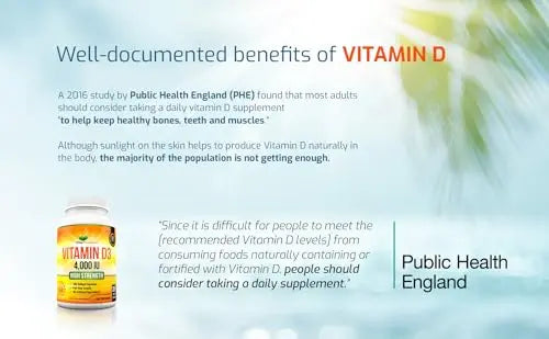 Vitamin D 4,000 IU Softgels, Maximum Strength Vitamin D3 Supplement, 365 Easy to Swallo Vita Premium Au supplements