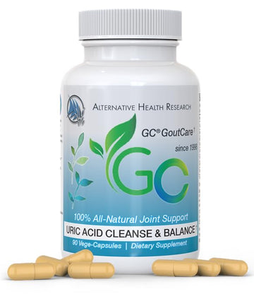 GC® GoutCare: Uric Acid Control | Uric Acid Prevention | Joint Health Supplement | Joint Relief | with Turmeric, Celery Seed Extract, Milk Thistle and More | 90 Capsules per Bottle | Non-GMO Alternative Health Research LLC Au supplements