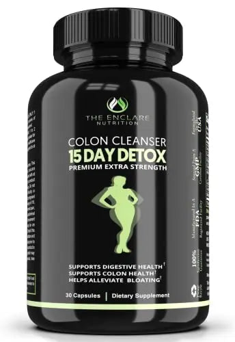Colon Cleanser Detox. Premium 15 Day Fast-Acting Detox Cleanse Diet Pills, Probiotic THE ENCLARE NUTRITION Au supplements