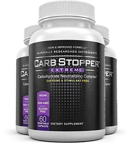 Carb Stopper Extreme (3 Bottles Maximum Strength, Natural Carbohydrate and Starch Carb Stopper Extreme Au supplements