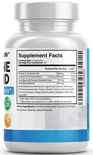 Immune Defense Support Supplement 8 in 1 w/Zinc 50mg Quercetin, VIT C Clean Nutraceuticals Au supplements