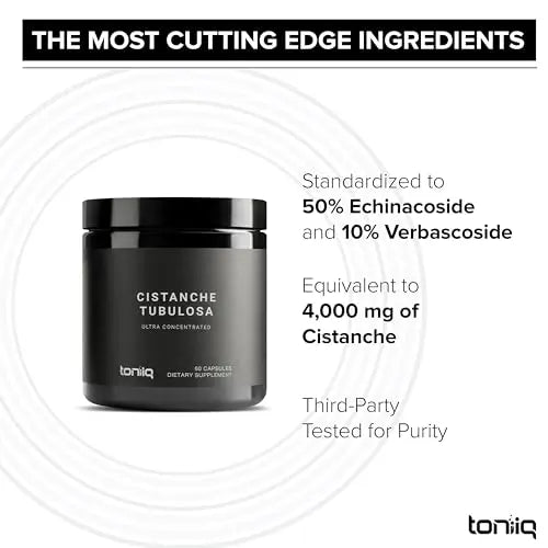 Toniiq Cistanche Tubulosa - (4000mg) Pure Cistanche Supplement for Men - 10x Highly Toniiq Au supplements