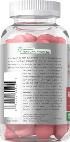 Horbaach Vegan Apple Cider Vinegar Gummies | 90 Count | ACV Supplement | Natural Horbäach Au supplements