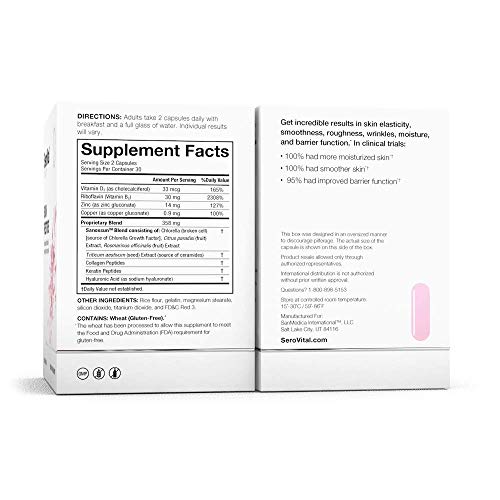 SeroVital Skin Restore, Healthy Skin Supplement with Ceramides and Hyaluronic Acid Serovital Au supplements