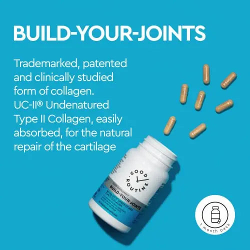 Build-Your-Joints (30 Vegetarian Capsules) - Knee Pain, Joint Pain, Pills, Treatment for Joints, Collagen,Repair GOOD ROUTINE Au supplements