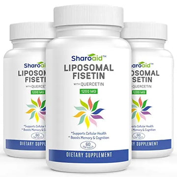 Sharoaid Liposomal Fisetin with Quercetin Supplements 1200 mg per Serving,High Absorpti Sharoaid Au supplements
