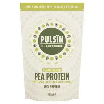 Pulsin - Unflavoured Vegan Pea Protein Powder - 250g - 8.0g Protein, 0g Carbs, 41 Kcals Per Serving Pulsin Au supplements