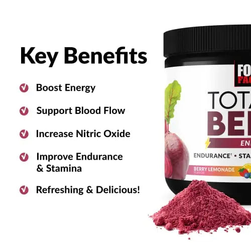 FORCE FACTOR Total Beets Beet Root Powder with Energy, NO3-T Nitrates to Support Force Factor Au supplements