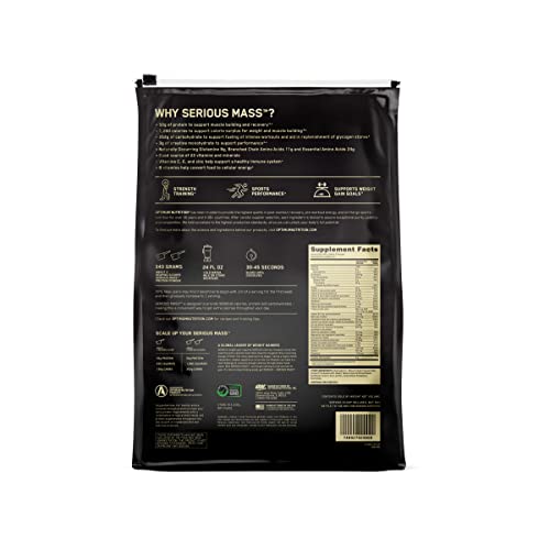 Optimum Nutrition Serious Mass Weight Gainer Protein Powder, Vitamin C, Zinc and Vitamin Optimum Nutrition Au supplements