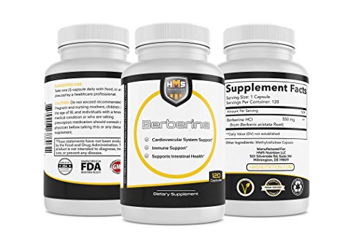 HMS Nutrition 550mg Berberine HCL from Berberis Aristata Root HMS Nutrition Au supplements