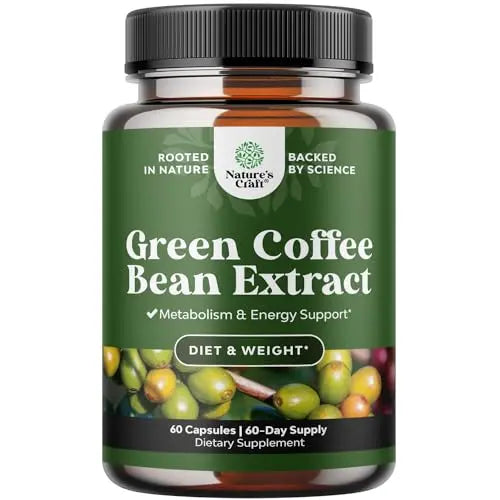 Green Coffee Bean Extract for Weight Loss Dietary Supplement Maximum Strength Vitamins Natures Craft Au supplements