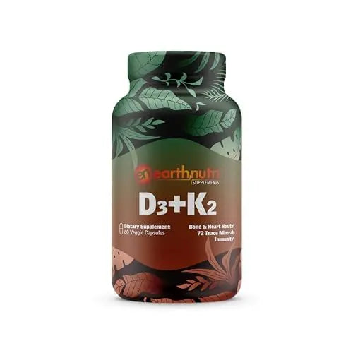 EarthNutri D3 + K2 Bone & Heart Health - 72 Trace Minerals, Vitamin D3 Vitashine, MENA EarthNutri Au supplements