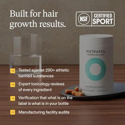 Nutrafol Women's Balance Hair Growth Supplements, Ages 45 and Up, Clinically Proven for Visibly Thicker Hair and Scalp Coverage in 3-6 Months, Dermatologist Recommended - 1 Month Supply Refill Pouch Nutrafol Au supplements