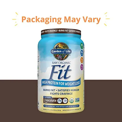 Garden of Life Raw Organic Fit Vegan Protein Powder Chocolate, 28g Plant Based Protein Garden of Life Au supplements