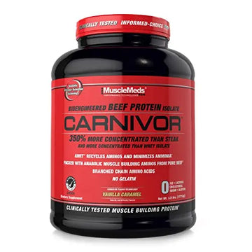 MuscleMeds Carnivor Bioengineered Beef Protein Isolate, Vanilla Caramel, 3.9 Pound MuscleMeds Au supplements