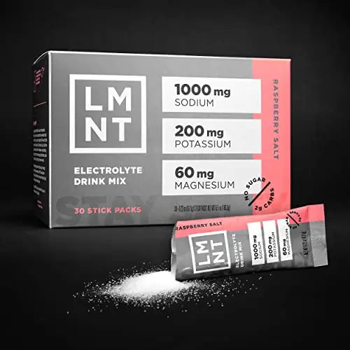 LMNT Zero-Sugar Electrolytes - Raspberry Salt - Hydration Powder Packets | No Dodgy Drink LMNT Au supplements