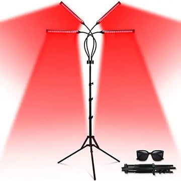Devowellte Red Light Lamp for Face, 80 LEDs Red Light Lamp Height Free Adjustment Infrared Light Devowellte Au supplements
