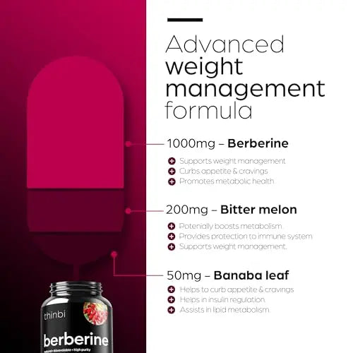 Berberine Supplement 1000mg Potent Botanical Capsules for Weight Artnaturals Au supplements