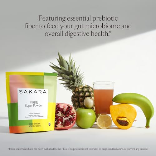 SAKARA Fiber Super Powder - Pineapple Flavor Prebiotic Fiber Powder, High Fiber SAKARA Au supplements