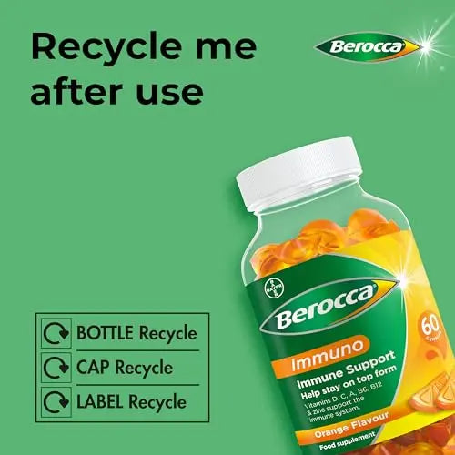 Berocca Immuno Gummy Vitamins, Orange Flavour, Bursting with Immune System Berocca Au supplements
