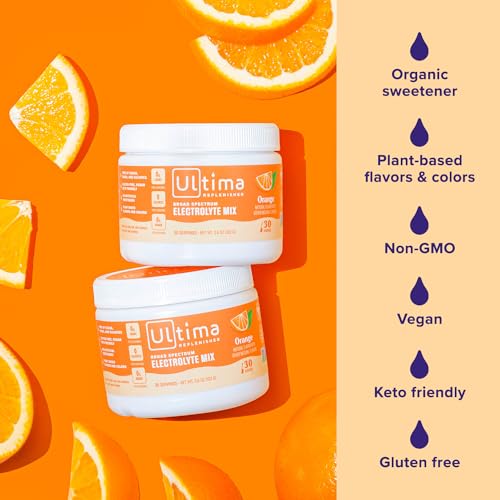 Ultima Replenisher Daily Electrolyte Drink Mix – Orange, 30 Servings – Hydration Powder Ultima Replenisher Au supplements