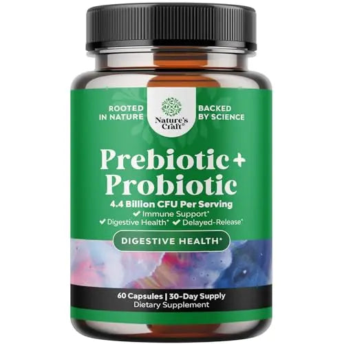 Prebiotics and Probiotics Gut Health Supplement - Super Potent Digestive Health Acidophil Natures Craft Au supplements