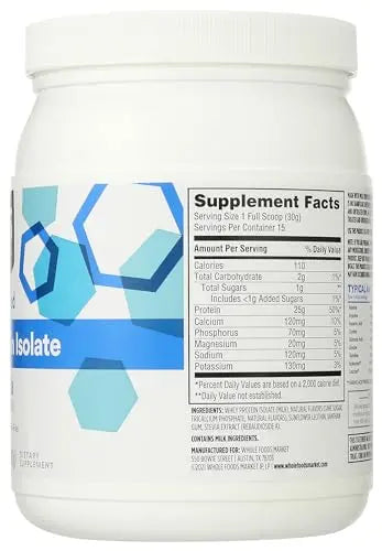 365 by Whole Foods Market, Vanilla Whey Protein Isolate, 15.9 Ounce 365 by Whole Foods Market Au supplements