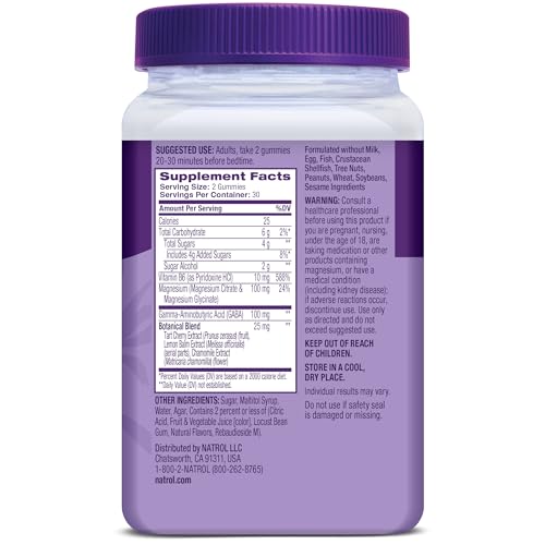 Natrol Sleep & Restore Magnesium Glycinate Blend Gummies, Magnesium for Sleep Aids for Adults, Melatonin-Free, Cherry Flavored, 30 Day Supply Natrol Au supplements