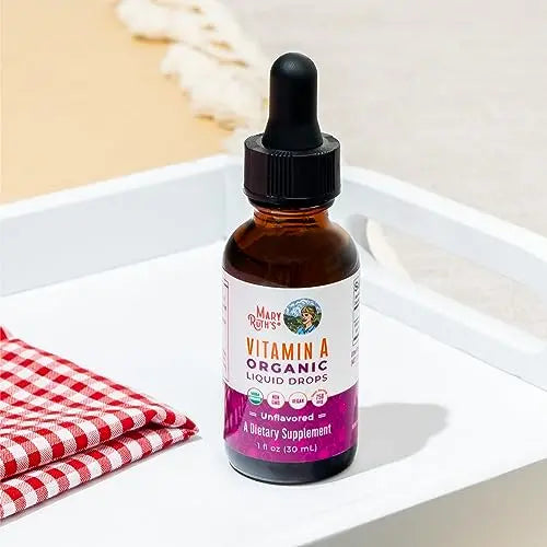 MaryRuth Organics USDA Organic Vitamin A Liquid Drops | 3 Month Supply | Bone Health for Ages 14+ | Essential Vitamin | 750mcg per Serving | Sugar Free | Vegan | Non-GMO | Gluten Free | 1oz MARYRUTH'S Au supplements
