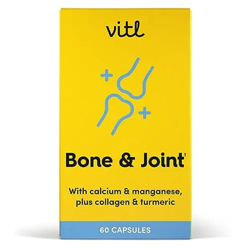 Vitl Bone & Joint Supplement - 60 Capsules - with Calcium, Manganese, Hydrolysed Type II Collagen & Turmeric - Maintenance for Joints, Bones VITL Au supplements