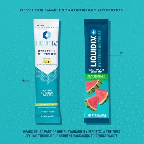 Liquid I.V.® Hydration Multiplier® - Watermelon | Electrolyte Powder Drink Mix | 1 Pack (16 Servings) Liquid I.V. Au supplements