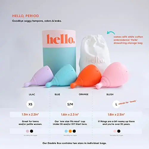 The Hello Cup Extra Small Menstrual Cup, BPA Free, Reusable, Hypoallergenic, Recyclable THE HELLO CUP Au supplements