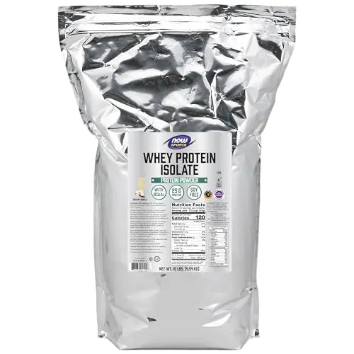 NOW Sports Nutrition, Whey Protein Isolate, 25 g With BCAAs, Creamy Vanilla Powder NOW Au supplements