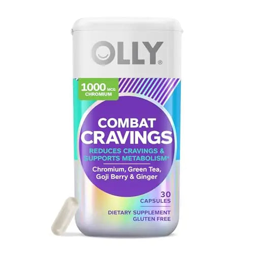 OLLY Combat Cravings, Metabolism & Energy Support Supplement,1000 mcg Chromium OLLY Au supplements