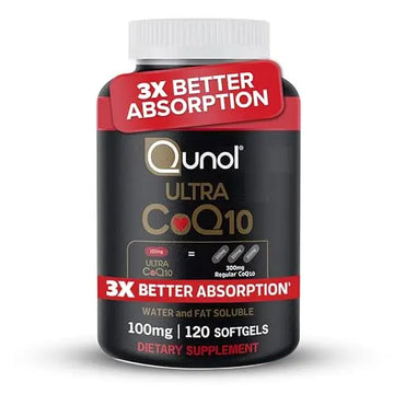 Qunol CoQ10 100mg Softgels, Ultra CoQ10 100mg, 3x Better Absorption, Antioxidant Qunol Au supplements