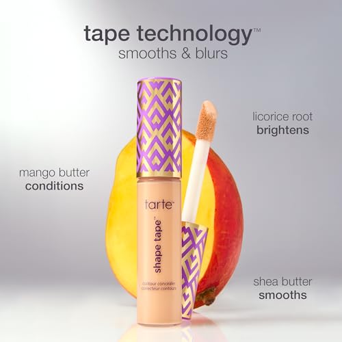 tarte Shape Tape Concealer – Full-Coverage Creaseless Soft Matte Finish, Brightening Under-Eye & Face Makeup, 16hr Longwear, Vegan & Cruelty-Free, Full Size, 16N fair-Light Neutral tarte Au supplements