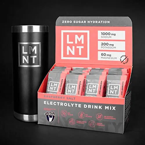LMNT Zero-Sugar Electrolytes - Raspberry Salt - Hydration Powder Packets | No Dodgy Drink LMNT Au supplements